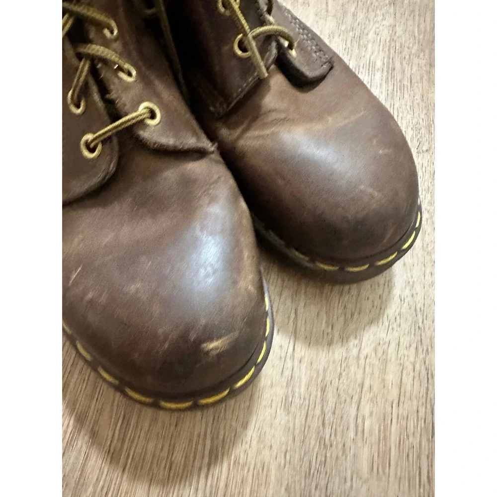 Dr. Martens | 1460 Crazy Horse Brown Leather Bex Sole Boots, England, Size EU 44